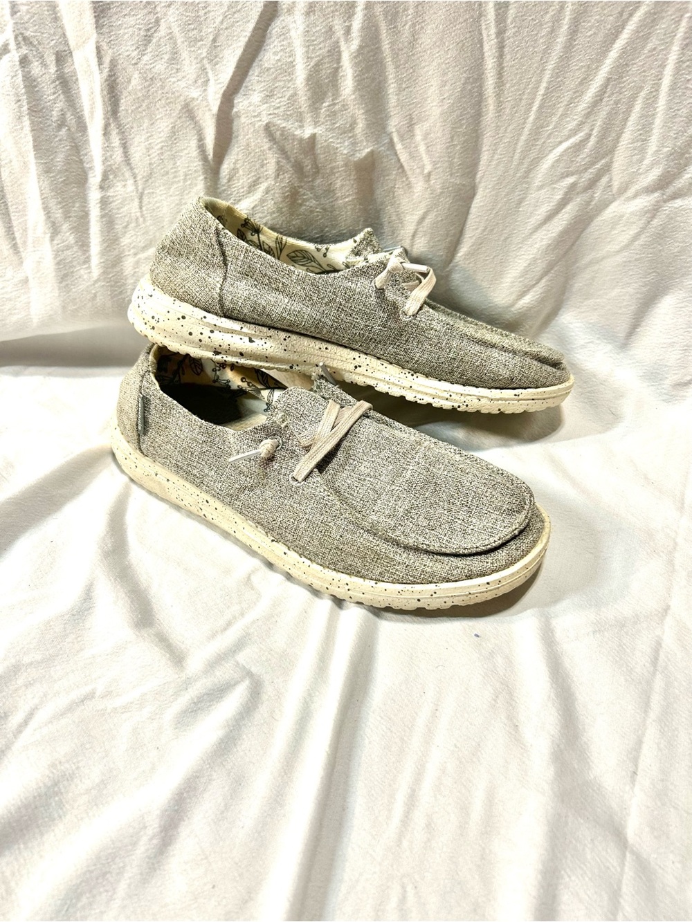 Hey Dude Women's Wally Sox Slip-Ons in Light Gray